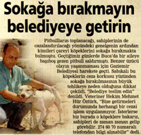 Sokaga birakmayin belediyeye getirini | Posta Yzmyr vom 04.07.2010